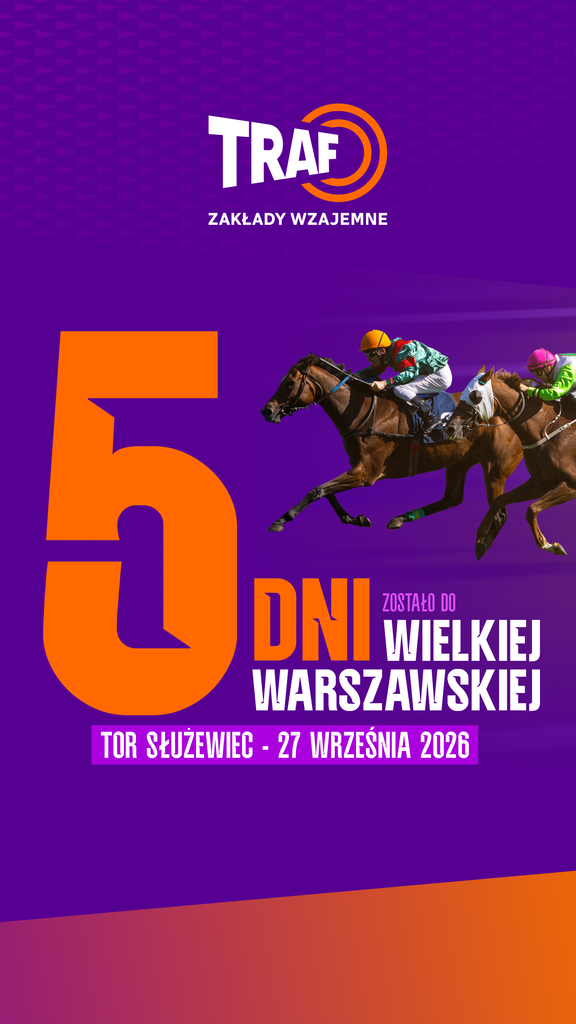 Wielka Warszawska na Torze Służewiec – widok na gonitwę i trybuny